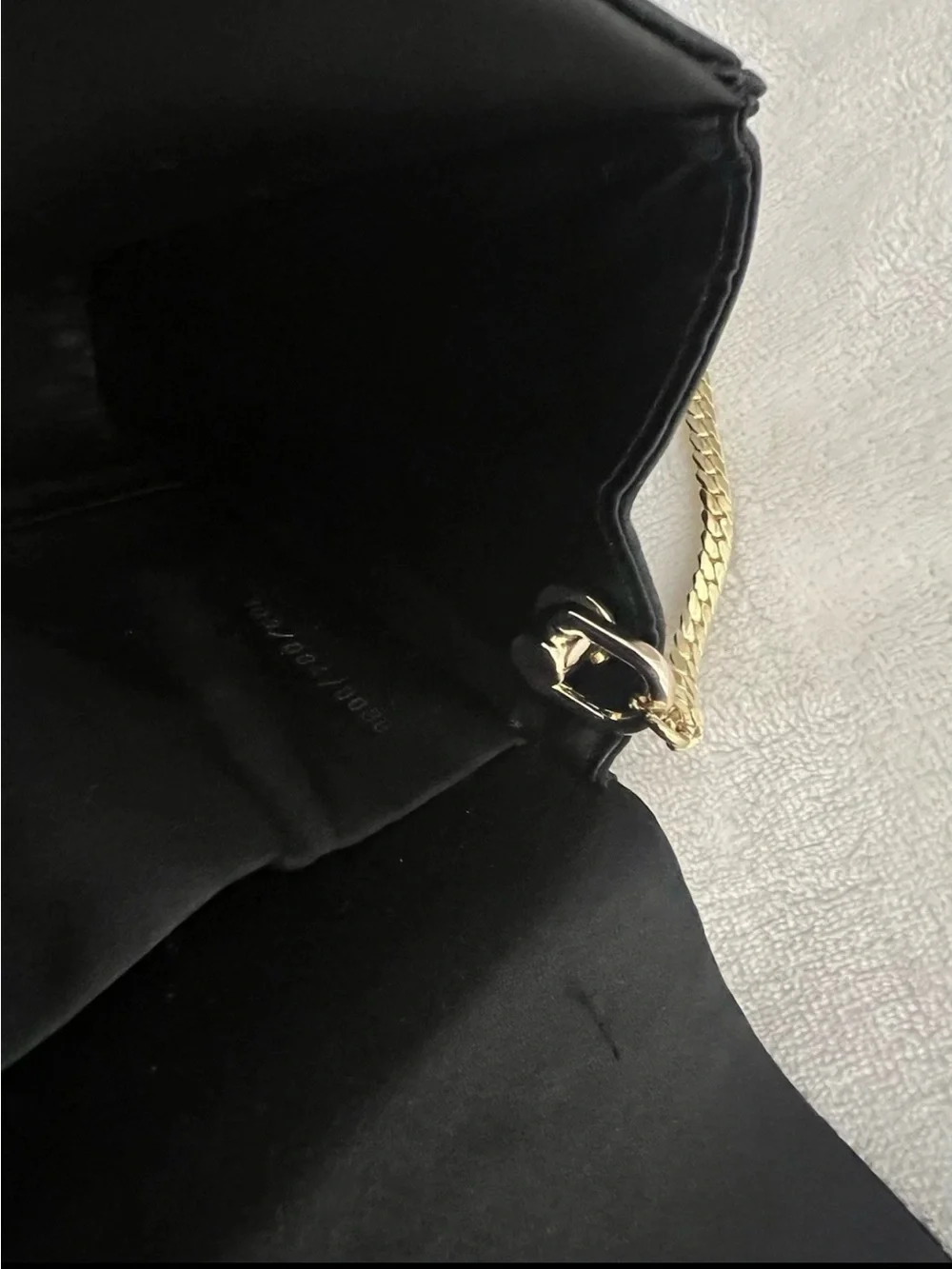🩷Gucci Black Monogram Flap Clutch with Gold Double G Hardware🩷